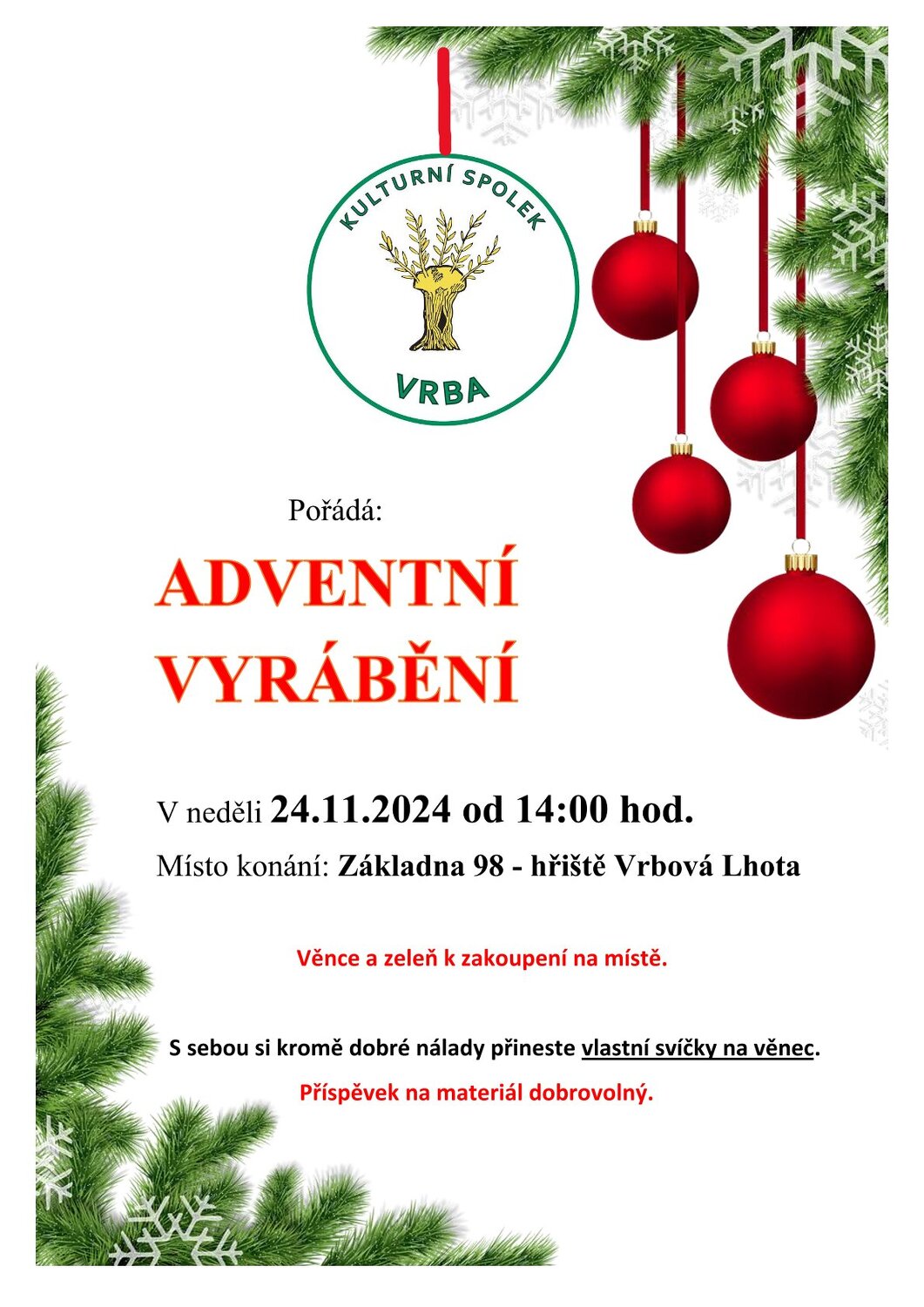 Vánoční vyrábění 24.11.2024
